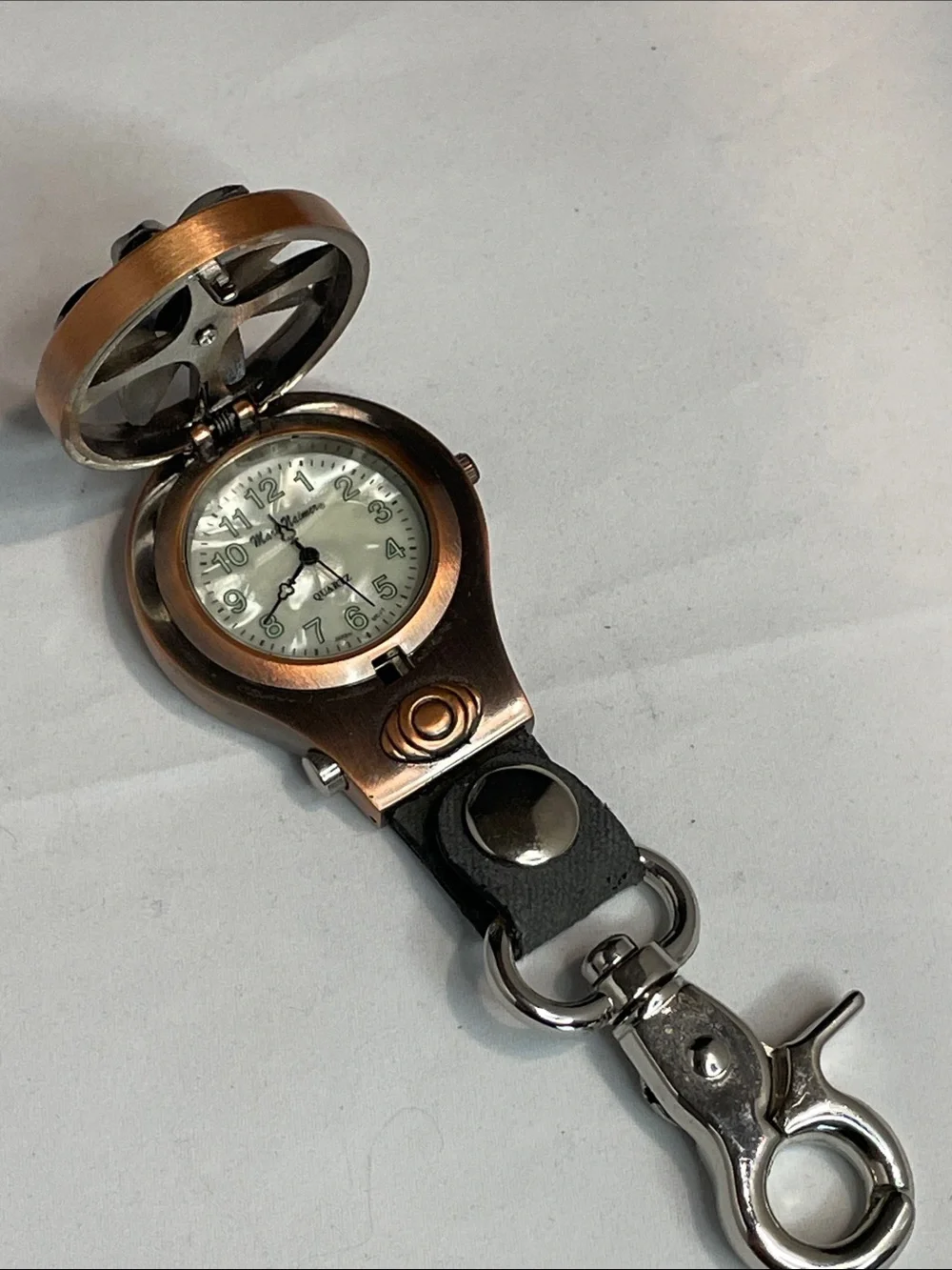 Retro Mark Naimer Steampunk Trail Clip Pocket Watch